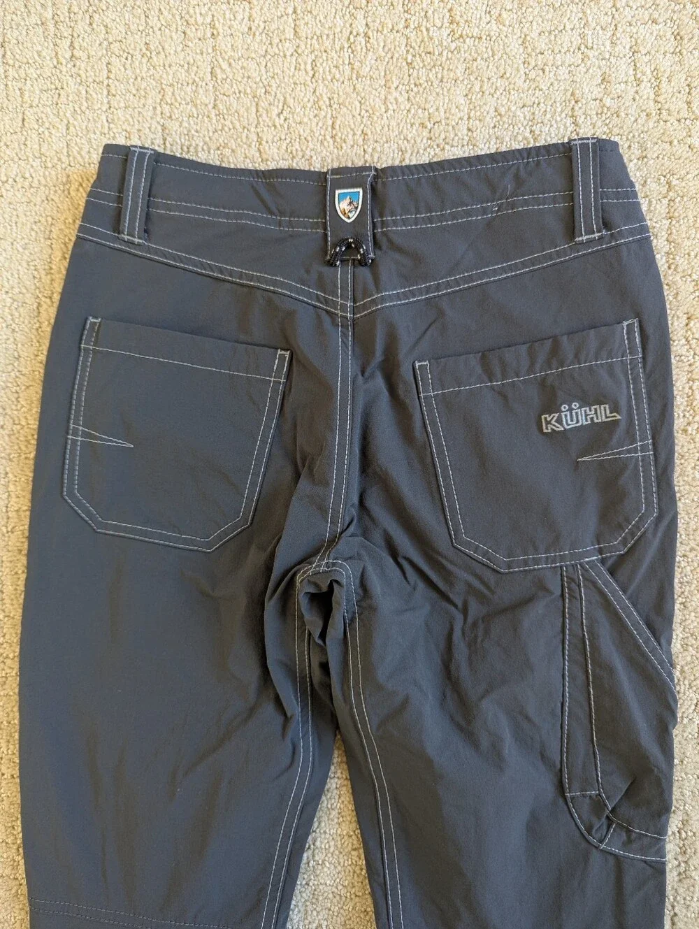Kuhl Renegade Pants Boy M 10-12 Gray Hiking Outdoor Stretch Cargo Utility Travel